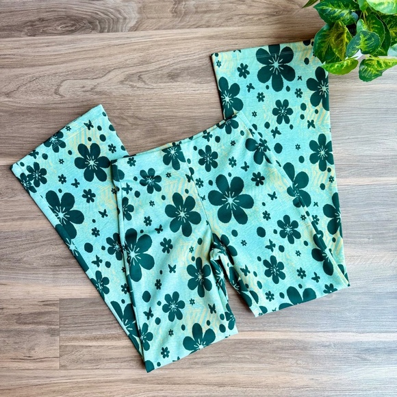UO Urban Outfitters Bryn Retro Floral Print Pull-On Flare Pants Vintage Size S-P - Picture 12 of 15